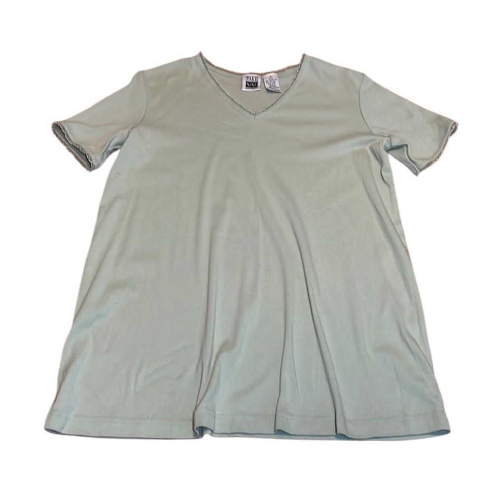 Vintage Take Nine Maternity Top, light sage, celery green, Small